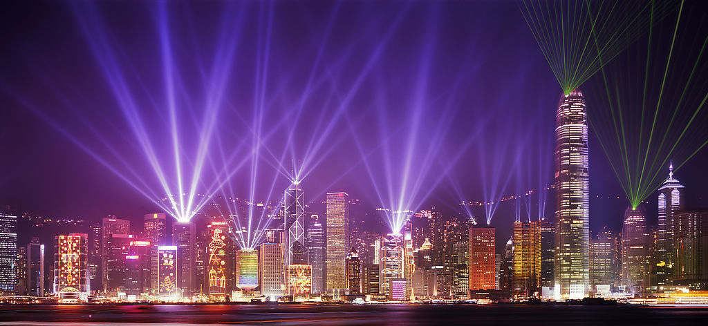 Spectacle de lumière LED ENELTEC à Hong Kong