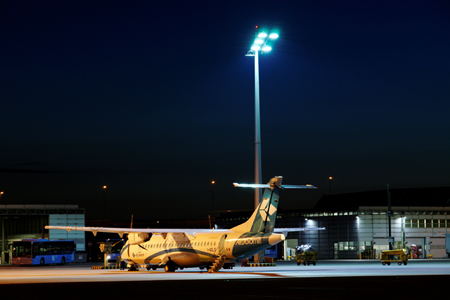 éclairage LED illumine l'aéroport de Munich