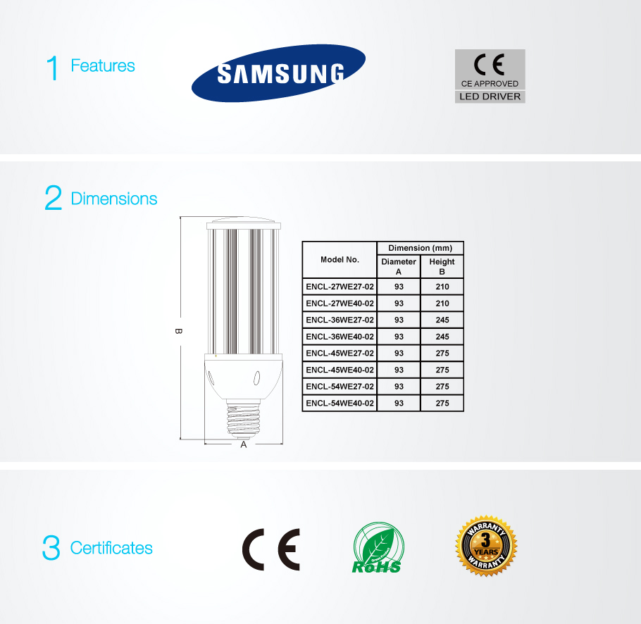 À la poussière LED maïs Lumières