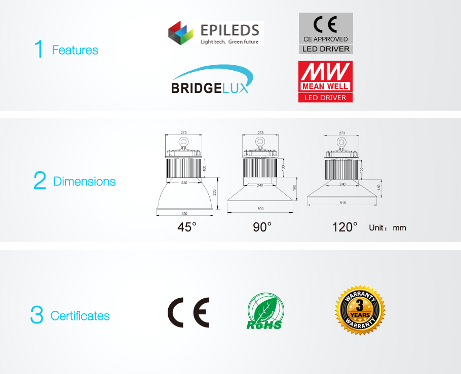 Lumières COB LED High Bay